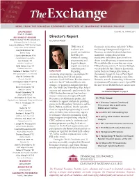 Director's Report – Spring 2015