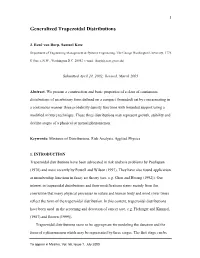 Generalized Trapezoidal Distributions