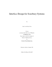 Interface Design for Sonobuoy Systems