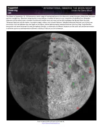 The Moon on September 22, 2012 Presents a Wide Range of Fascinating Features for Observers Using Telescopes, Binoculars, and Even Just the Unaided Eye