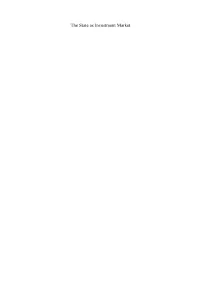 The State As Investment Market: an Analytical Framework For