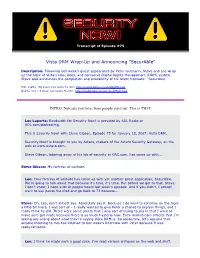 Vista DRM Wrap-Up & Announcing "Securable"