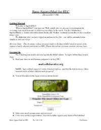 Basic Squirrelmail for HEC (Revised 6/11/06)
