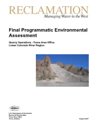 Final Programmatic Environmental Assessment