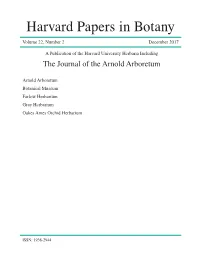 Harvard Papers in Botany Volume 22, Number 2 December 2017