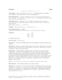 Periclase Mgo C 2001-2005 Mineral Data Publishing, Version 1