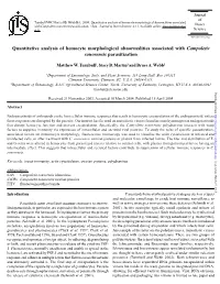 Quantitative Analysis of Hemocyte Morphological Abnormalities Associated Insect with Campoletis Sonorensis Parasitization
