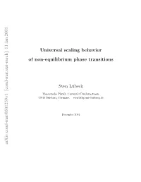 Universal Scaling Behavior of Non-Equilibrium Phase Transitions