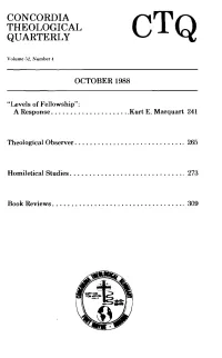 "Levels of Fellowship": a Response