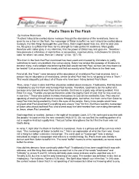 Paul's Thorn in the Flesh (Pdf)