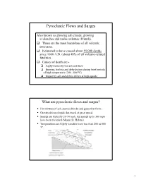 Pyroclastic Flows and Surges