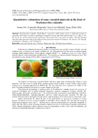 Quantitative Estimation of Some Essential Minerals in the Fruit of Neolamarckia Cadamba