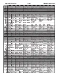 Sunday Morning Grid 11/19/17 Latimes.Com/Tv Times