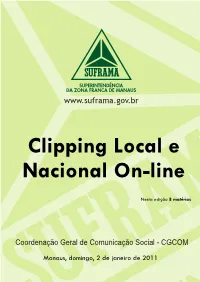 Clipping Local E Nacional On-Line