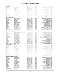 Coaches' Directory