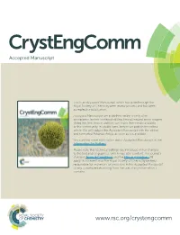 Crystengcomm Accepted Manuscript