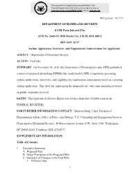 DEPARTMENT of HOMELAND SECURITY 8 CFR Parts 208 And