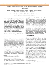 Isolation and Characterization of the Circulating Form of Human Endostatin