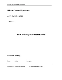 MCS-Cradlepoint Installation