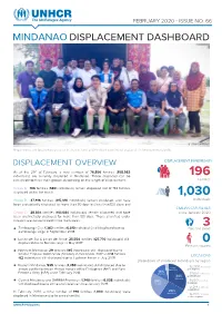 Mindanao Displacement Dashboard, February 2020