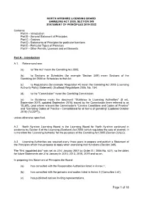NALB-Gambling Statement of Principles 2019-22