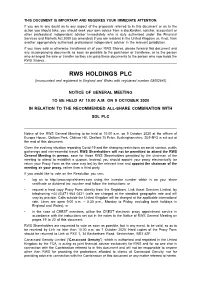 RWS Circular