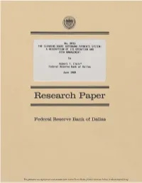 The Clearing House Interbank Payments System: a Description of Its Operation and Risk Management