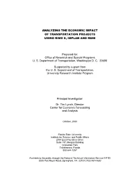 Using Rims Ii, Implan and Remi for Economic Impact Analysis