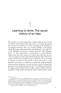 1. Learning to Drink: the Social History of an Idea