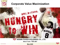 Corporate Value Maximization