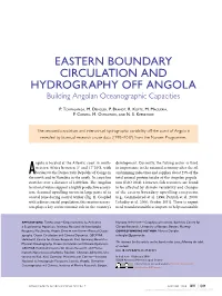EASTERN BOUNDARY CIRCULATION and HYDROGRAPHY OFF ANGOLA Building Angolan Oceanographic Capacities
