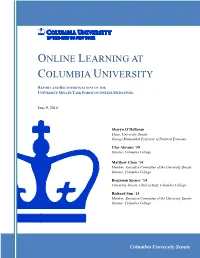 Online Learning at Columbia University