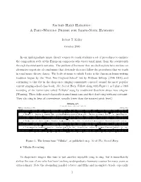 Sacred Harp Harmony: a Part-Writing Primer for Shape-Note Hymnody