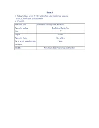 Section a 1. the Document Name :Science 7Th Fibre To