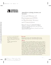 Uses and Misuses of Environmental DNA in Biodiversity Science and Conservation