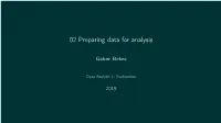 02 Preparing Data for Analysis