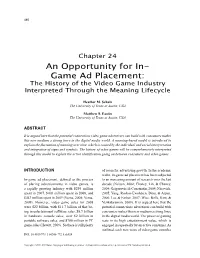 An Opportunity for In-Game Ad Placement.Pdf