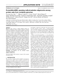 BIOINFORMATICS APPLICATIONS NOTE Doi:10.1093/Bioinformatics/Btq011