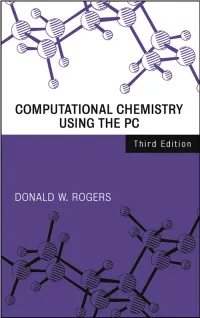 Computational Chemistry Using the PC, Third Edition, by Donald W