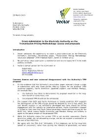 Cross-Submission to the Electricity Authority on the Transmission Pricing Methodology: Issues and Proposals