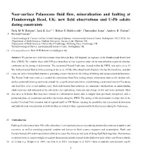 Near-Surface Palaeocene Fluid Flow, Mineralisation and Faulting At