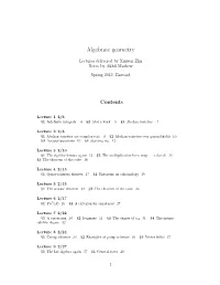Algebraic Geometry