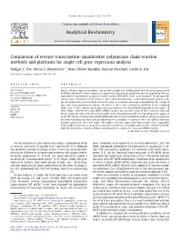 Comparison of Reverse Transcriptionв€“Quantitative Polymerase Chain