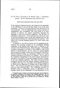 On the Celtic Languages of the British Isles: a Statistical Survey