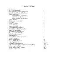 TABLE of CONTENTS Introduction 1 LHS Athletic Philosophy 1 North