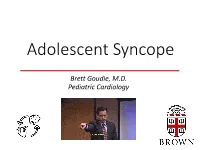Adolescent Syncope