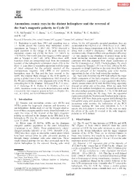 Anomalous Cosmic Rays in the Distant Heliosphere and the Reversal of the Sun’S Magnetic Polarity in Cycle 23 F