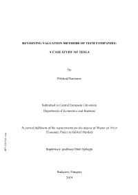 Revisiting Valuation Methods of Tech Companies: a Case