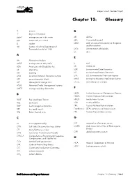 Chapter 13: Glossary