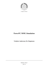 Powerpc MMU Simulation